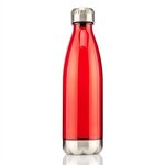 24 oz Single Wall Eastman Tritan copolyester bottle BakBuk - Clear Red