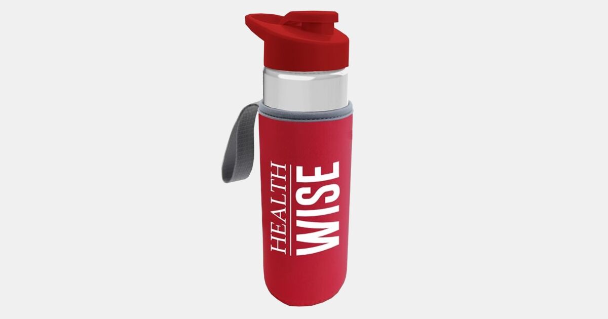 24 Oz Bottle & Caddy - Drink Thru Lid with your logo | ImprintLogo.com