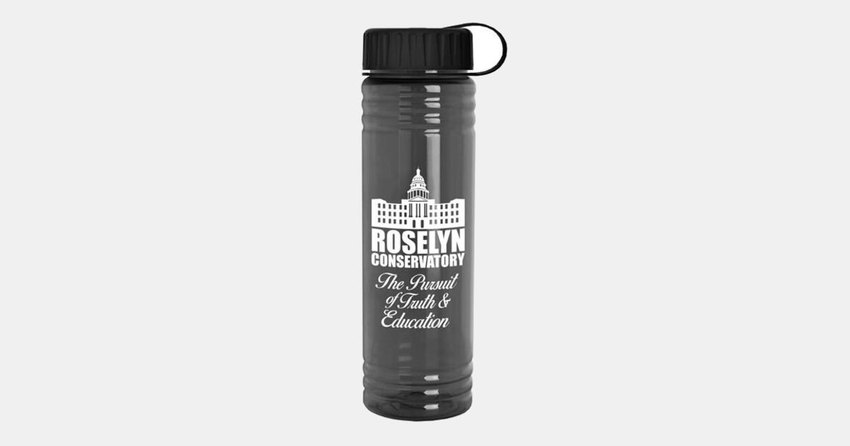 USA Made 24 Oz Slim Fit Upcycle Rpet Bottles With Tethered Lid with ...