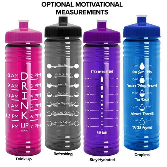 24 Oz Slim Fit Water Bottle With Push-Pull Lid with your logo