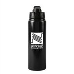 25 oz. Aspen Aluminum Insulated Water Bottle - Black