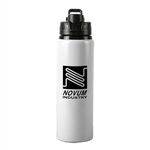 25 oz. Aspen Aluminum Insulated Water Bottle - White