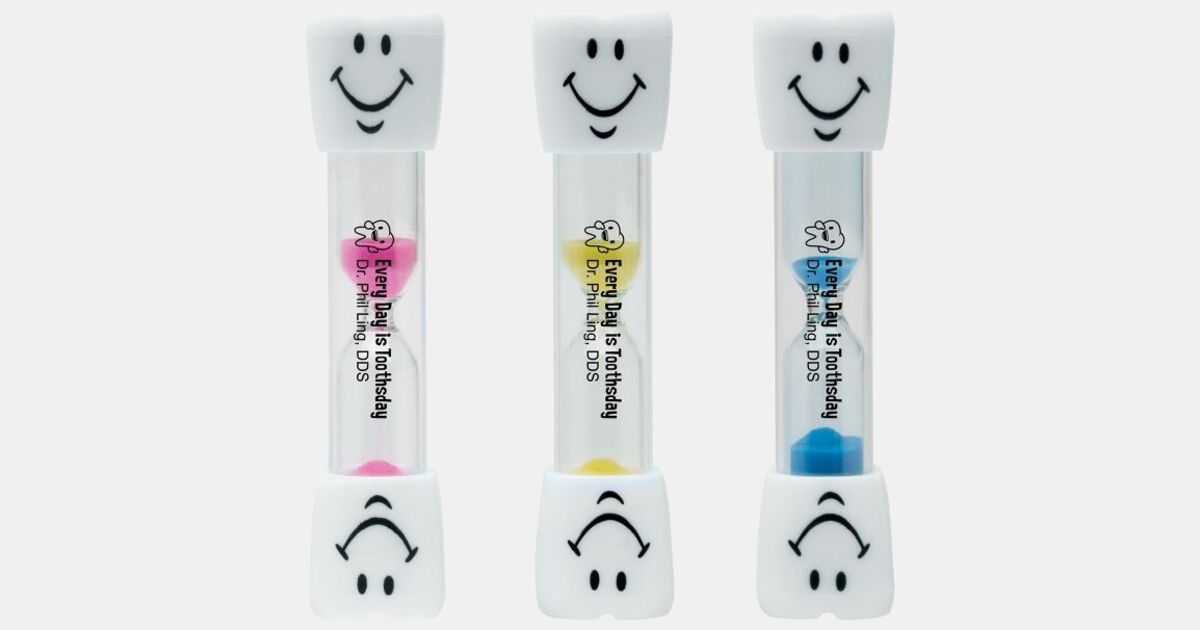 Sand Timer Inprint 3 Minute Toothbrush Sand Timer with your logo | ImprintLogo.com