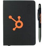 7.5" X 6-5/8" Notebook with Soft Touch Aluminum Pen -  