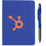 7.5" X 6-5/8" Notebook with Soft Touch Aluminum Pen -  