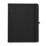 8" x 10" Soft Touch Journal Notebook with Pen Loop - Black