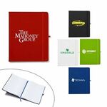 8" x 10" Soft Touch Journal Notebook with Pen Loop - Lime Green