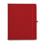 8" x 10" Soft Touch Journal Notebook with Pen Loop - Red