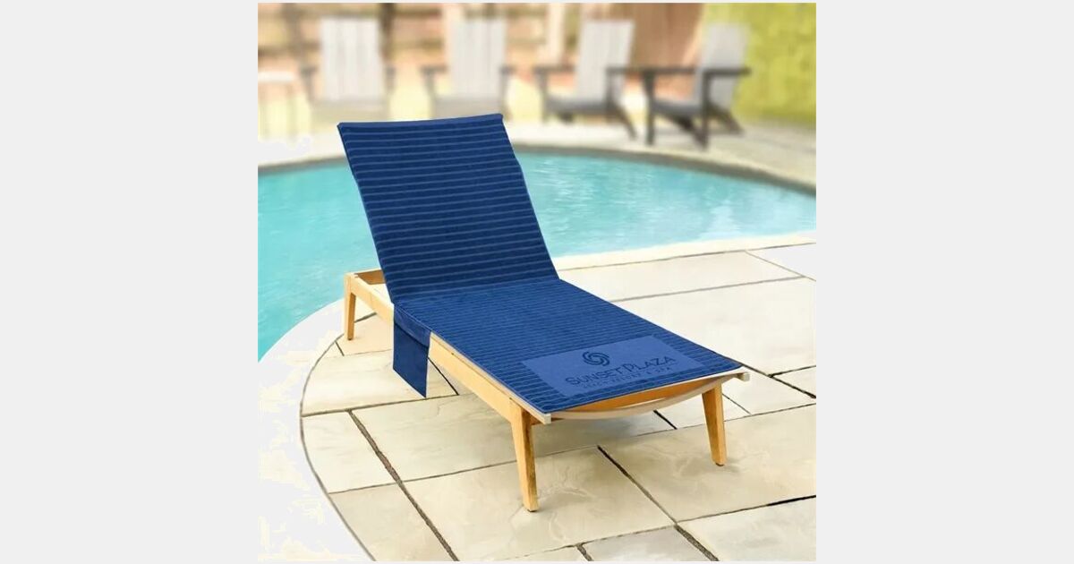 Custom Printed Lounge Chair Cover with your logo | ImprintLogo.com