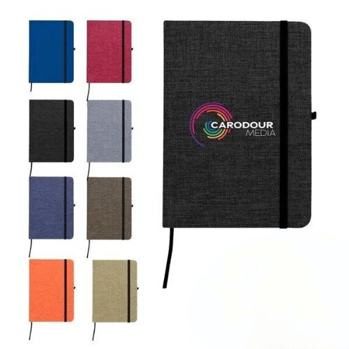 Main Product Image for Custom Imprinted Full Color RPET Heathered Journal with pen loop