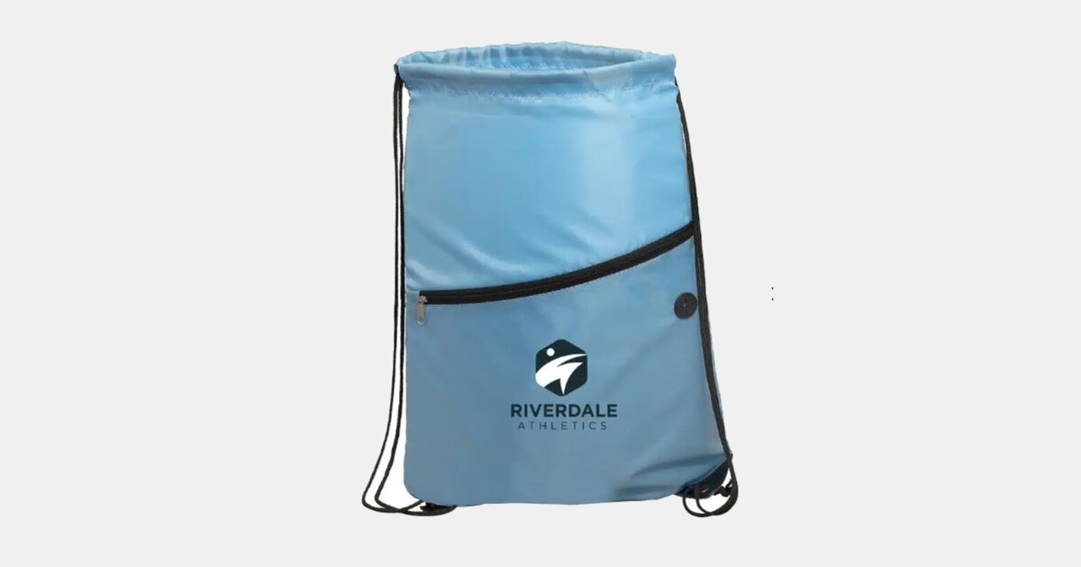 Custom Printed Incline Drawstring Backpack With Zipper with your logo ...