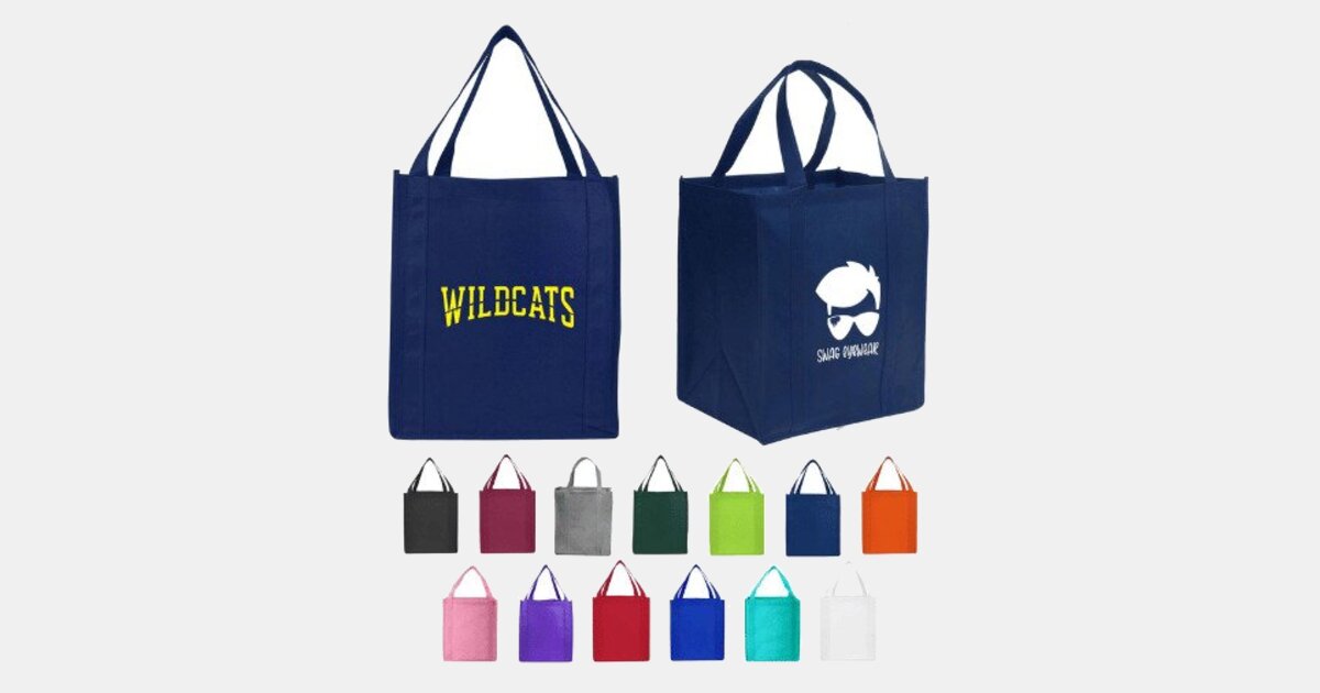 Custom Printed Non Woven Tote Bag with your logo | ImprintLogo.com