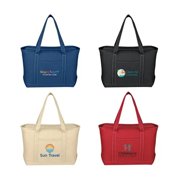 Main Product Image for Custom Imprinted Full Color Large Cotton Canvas Boat Tote