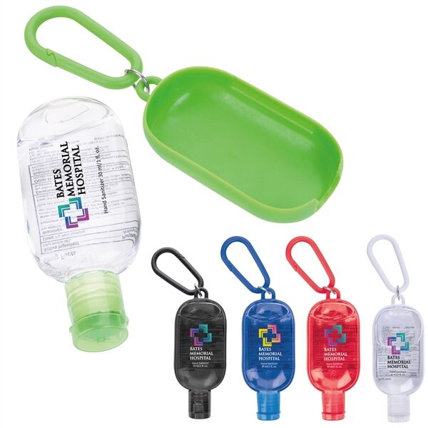 Main Product Image for Custom Imprinted Hand Sanitizer with Colorful Case and Carabiner