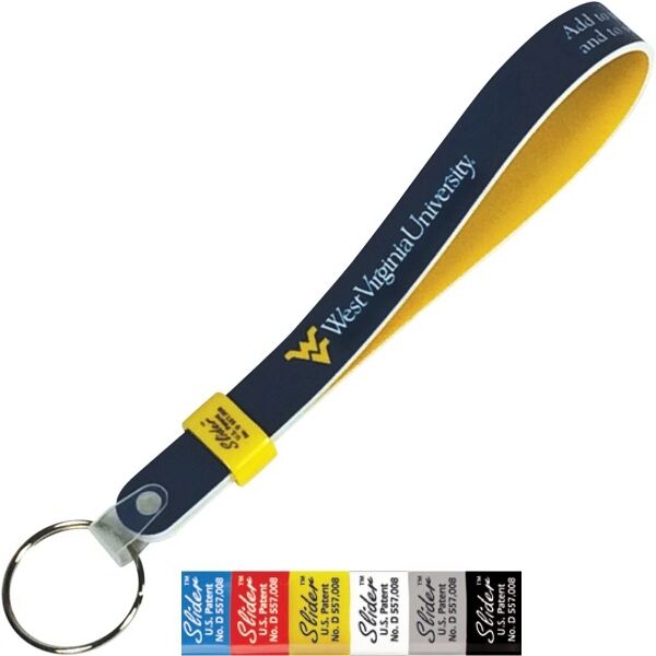 Main Product Image for Custom Printed Key Tag -Slider Wristband Loop - Soft Vinyl - Ful