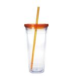 Design this item in Clear Tumbler/ Orange Lid/ Orange Straw