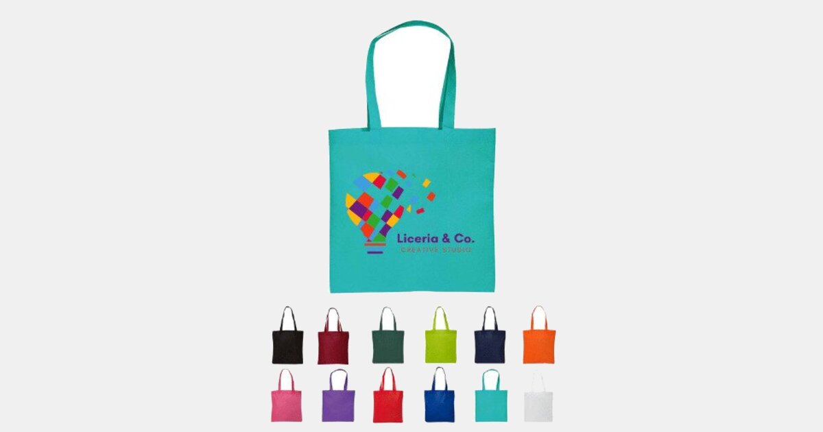 Custom Printed Full Color Non Woven Tote Bag with your logo ...