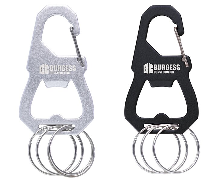 Main Product Image for Custom Imprinted 3 Keyring Carabiner with Bottle Opener