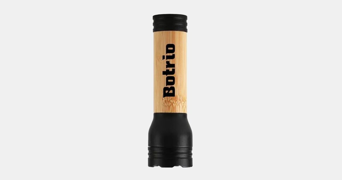 Custom Printed Bamboo Rechargeable Flashlight with your logo ...