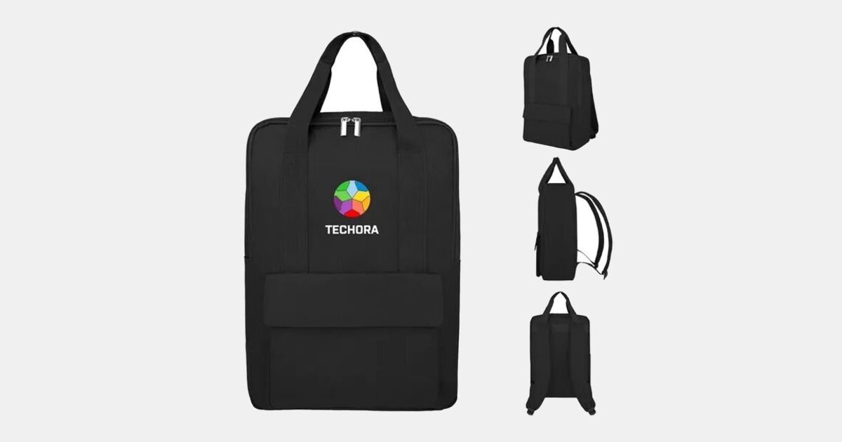 Branded Rainer rPET Laptop Backpack with your logo | ImprintLogo.com
