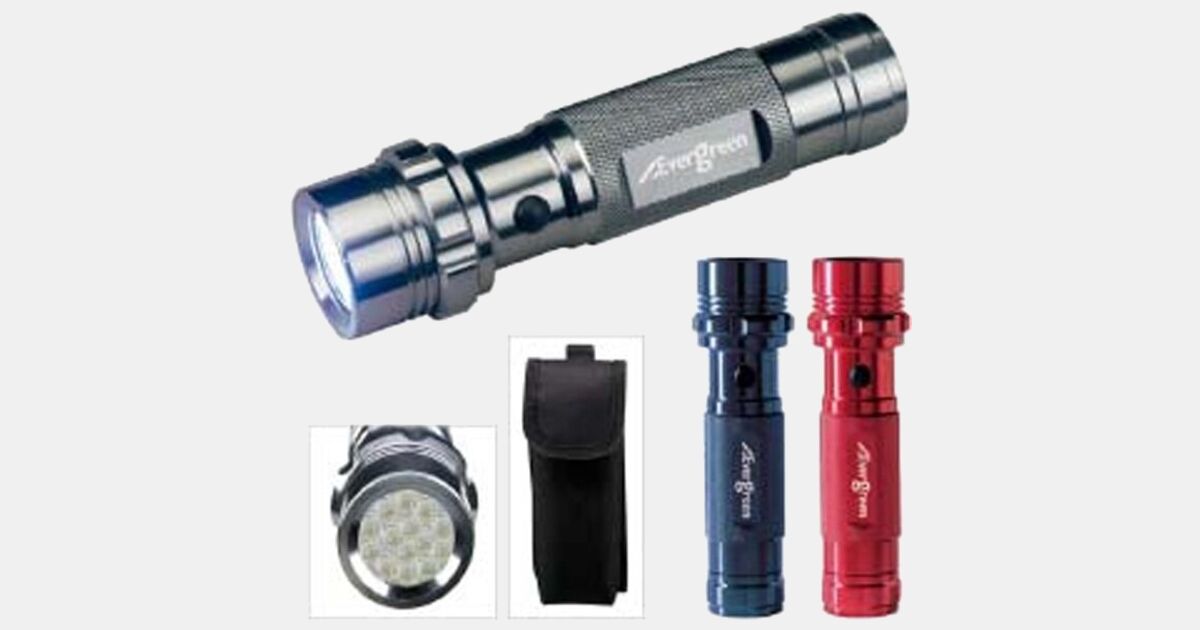 Custom Imprinted Aluminum LED Flashlight with your logo | ImprintLogo.com