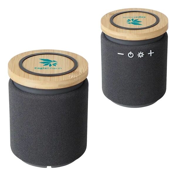 Main Product Image for Custom Printed Bamboo Wireless Speaker & 10W Wireless Charger