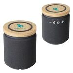 Buy Custom Printed Bamboo Wireless Speaker & 10W Wireless Charger