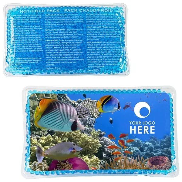 Main Product Image for Custom Sea Marvels Large Rectangle Aqua Pearls(TM) Hot/Cold Pack