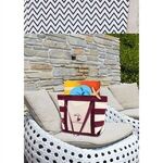 Buy Custom Imprinted Striped Accent Boat Tote