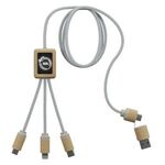 Buy Custom Imprinted SCX Design(TM) 5-in-1 Bamboo Charging Cable 2A