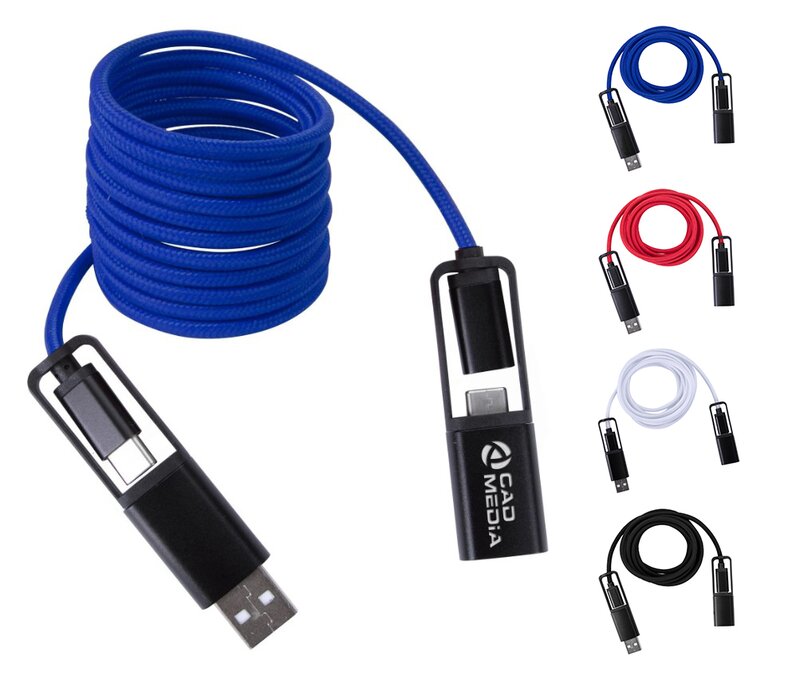 Main Product Image for Custom Imprinted All-Over Braided Long Cable Extender