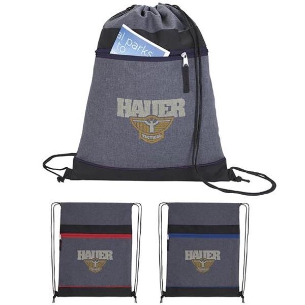 Main Product Image for Custom Imprinted RPET Two-Tone Drawstring Backpack