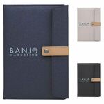 Buy Custom Imprinted Two-Tone Journal with Leather Closure