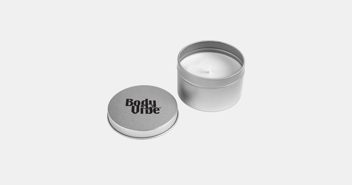 Custom Printed Silver Round Tin Candle 4 Oz. with your logo ...