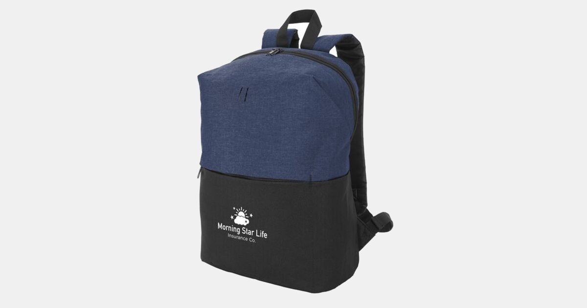 Custom Printed Colorblock 600D Backpack with your logo | ImprintLogo.com