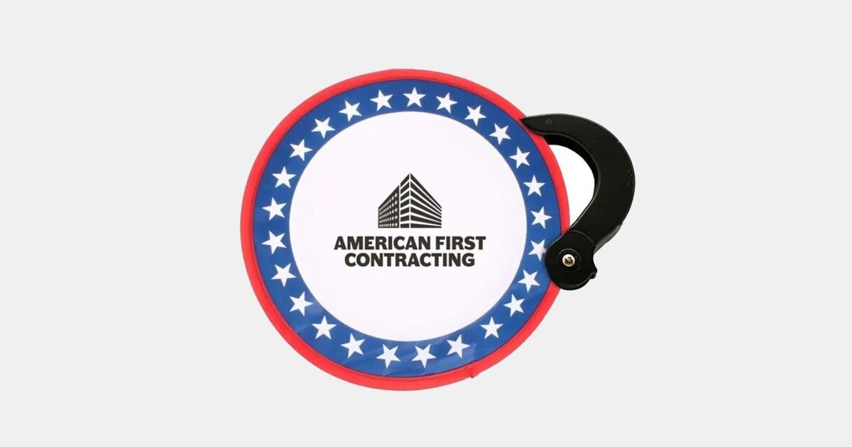 Custom Printed Patriotic Collapsible Fan with your logo | ImprintLogo.com