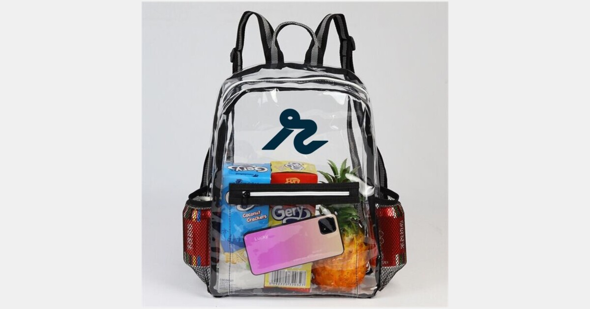 Custom Printed Clear Backpack with your logo | ImprintLogo.com