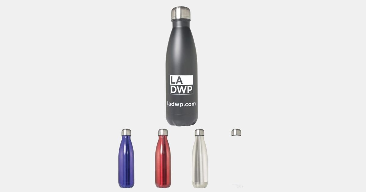 Custom Printed Stainless Steel Double Wall Bottle 17 Oz with your logo ...