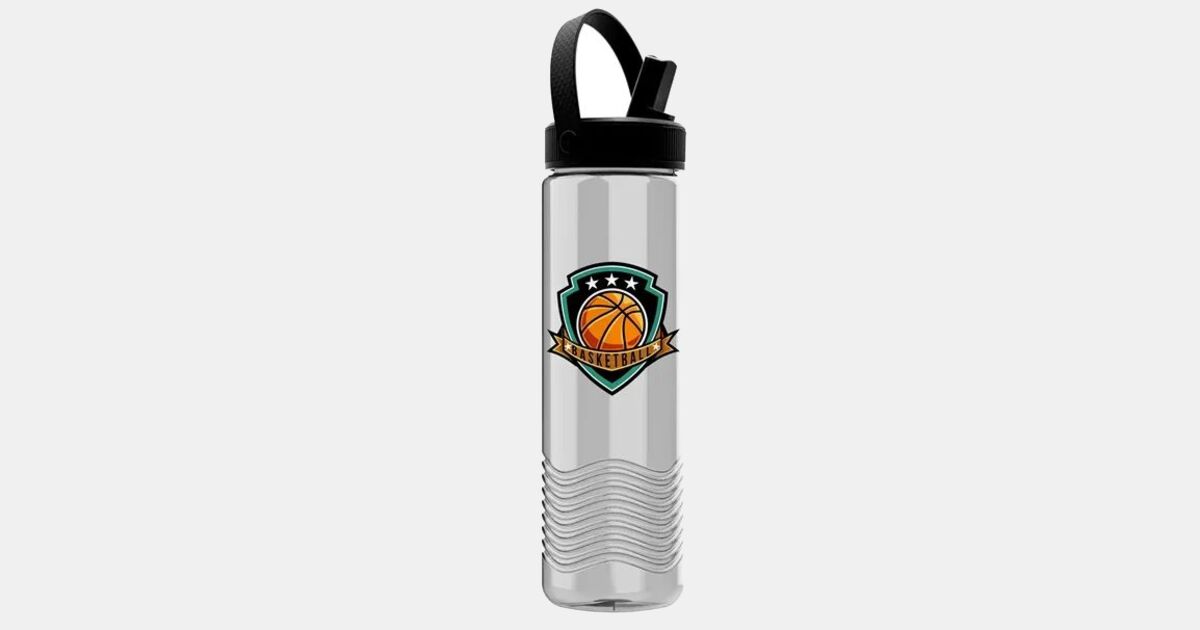 Custom Tritan Bottle w/Flip Straw Swivel Handle Lid 24 oz with your ...