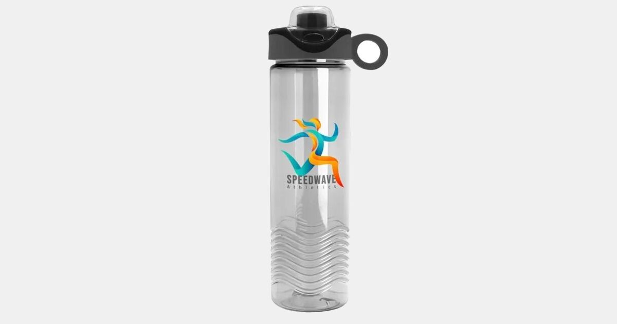 Custom Printed Tritan Bottle w/Drink-Thru Snap On Loop Lid 24oz with ...