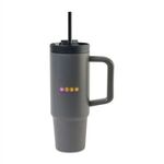 Adrian Travel Tumbler with Straw - 30 Oz. - Dark Grey