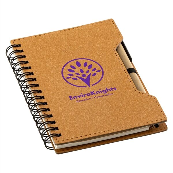 Main Product Image for Custom Printed Recycled Spiral Notebook w/Sticky Notes & Pen