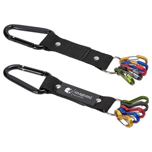 Aluminum Carabiner Strap with Color-Code Key Clips with your logo