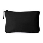 Avery Cotton Zippered Pouch - Black