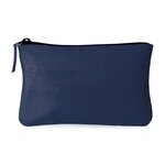 Avery Cotton Zippered Pouch - Navy Blue