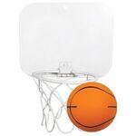 Backboard with Foam Basketball - White-orange