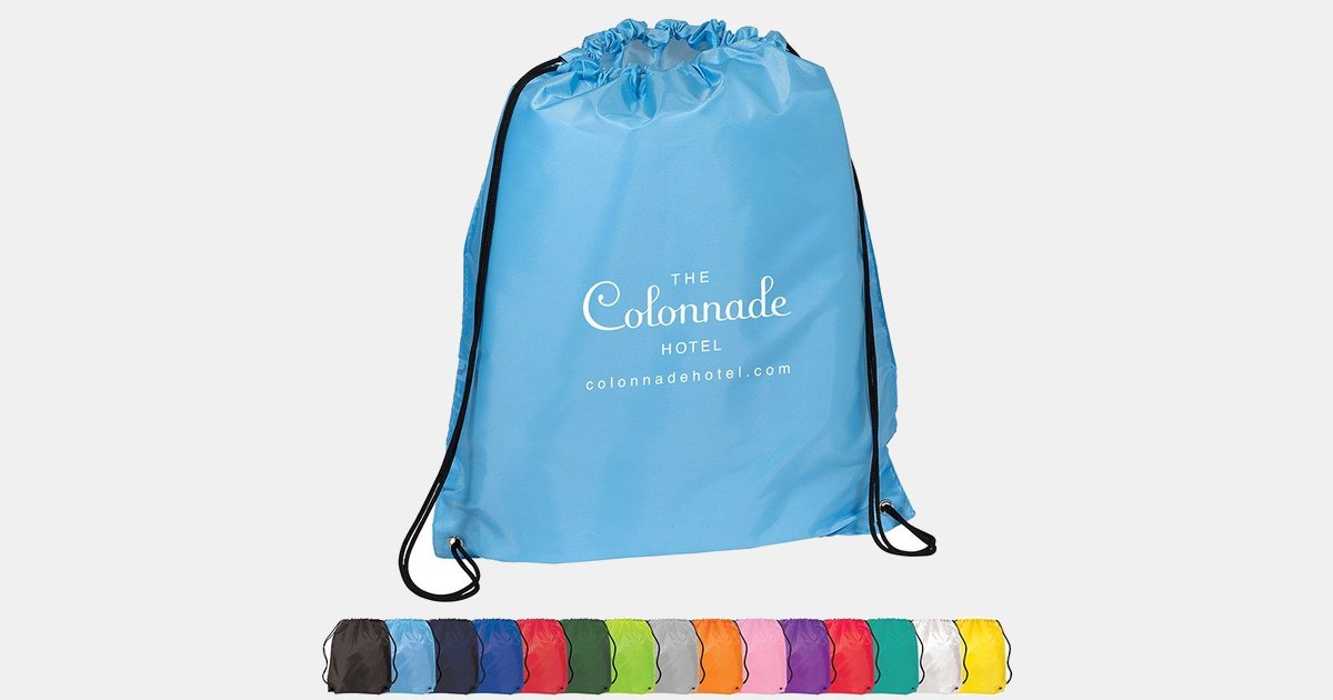 Custom Backpack Classic Drawstring with your logo | ImprintLogo.com