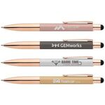Sonic Softy Rose Gold Gel Pen w/ Stylus - Laser with your logo
