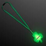 Big Light Up Shamrock Necklace for St. Paddy