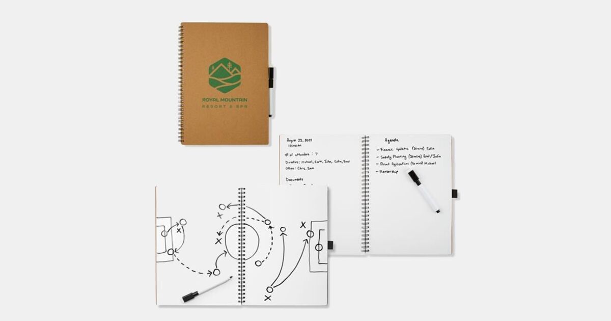 Brainstorm Dry Erase Notebook with your logo
